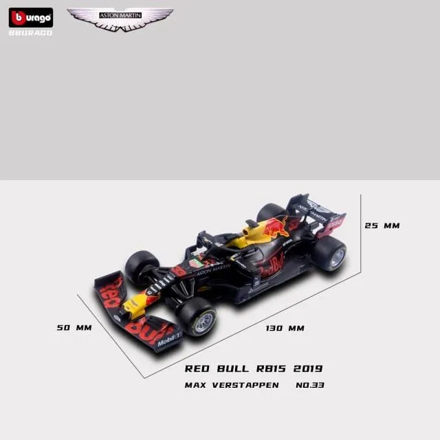 1:43 Diecast Alloy Model Car F1 Team Racing Formula Cars Static Simulation Toy Aston Martin RB15#33 Collection