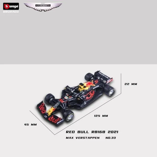 1:43 Diecast Alloy Model Car F1 Team Racing Formula Cars Static Simulation Toy Aston Martin RB15#33 Collection