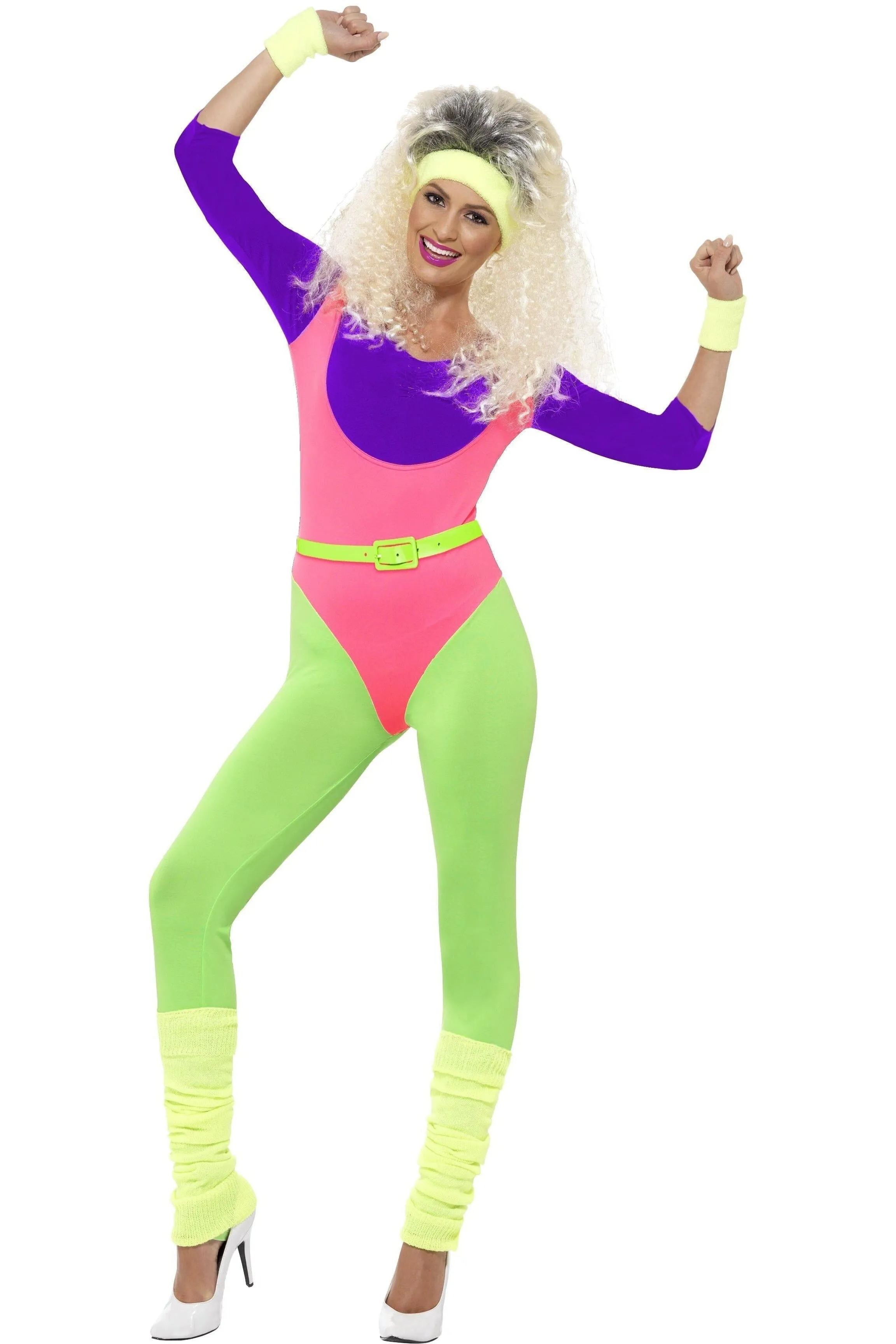 80s Work Out Costume with Jumpsuit