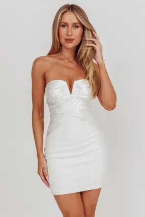 Ahri Strapless Bodycon Mini Dress Ivory