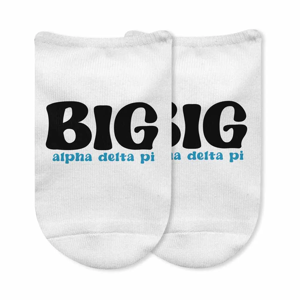 Alpha Delta Pi No Show Socks for Bigs and Littles