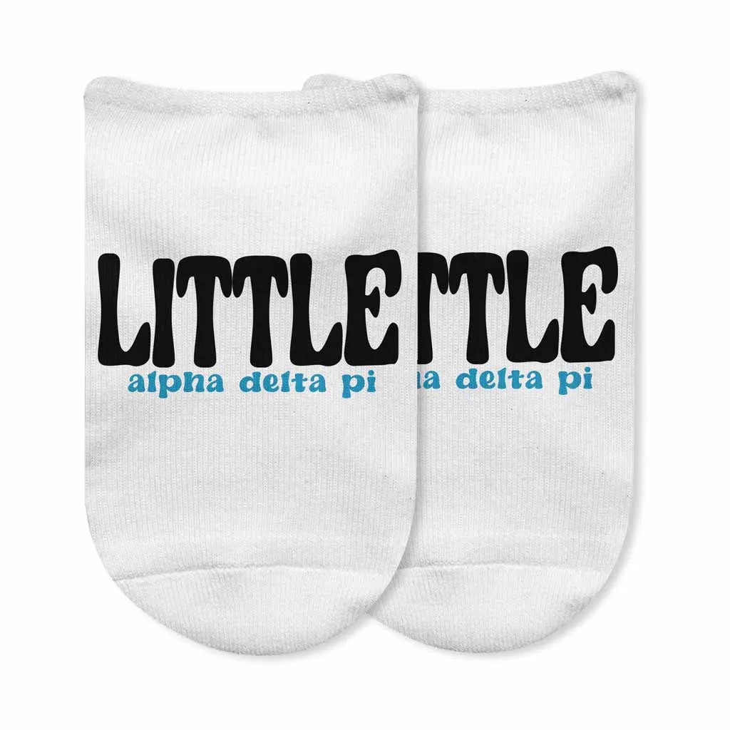 Alpha Delta Pi No Show Socks for Bigs and Littles