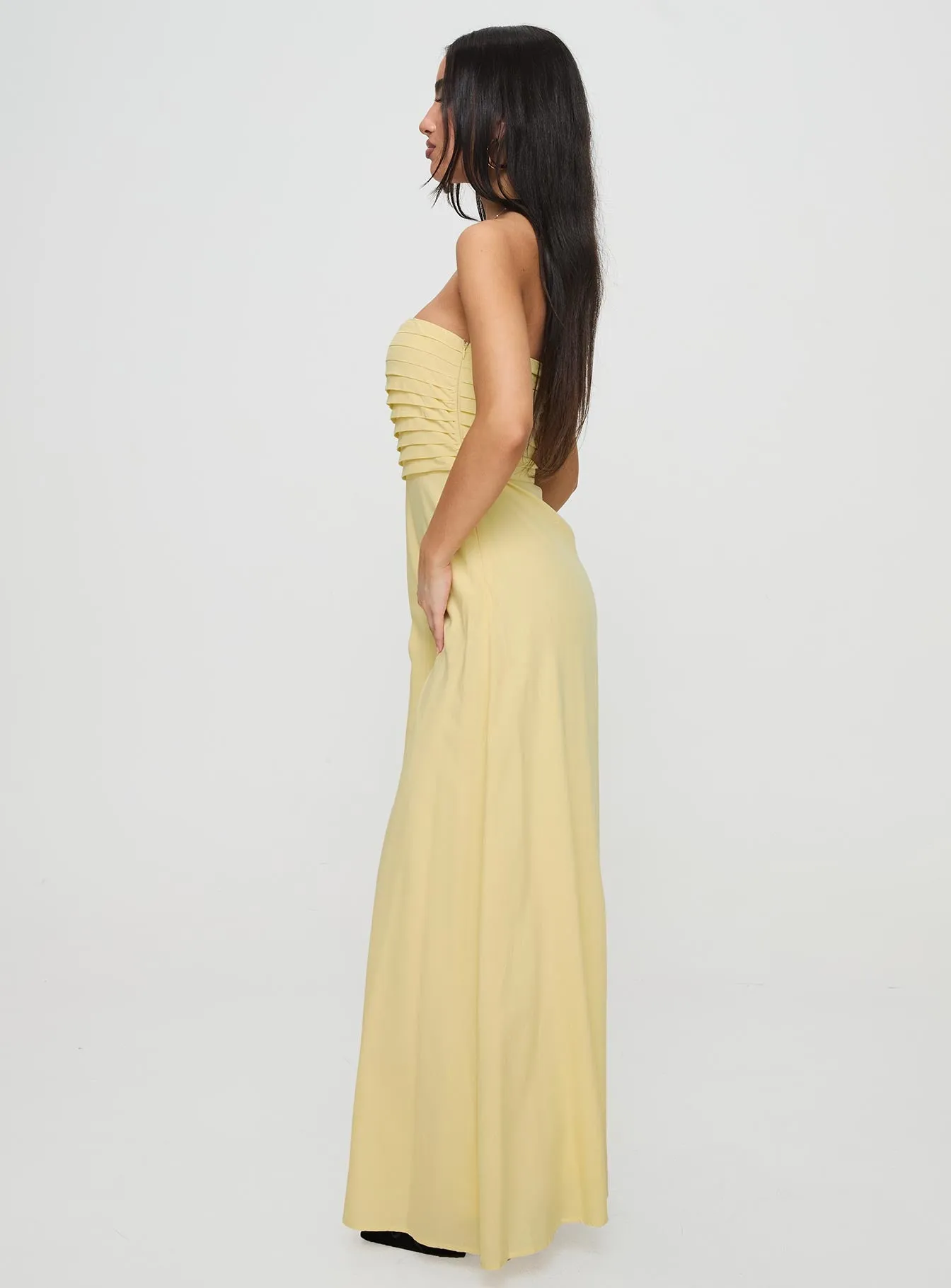 Anamaria Strapless Maxi Dress Lemon