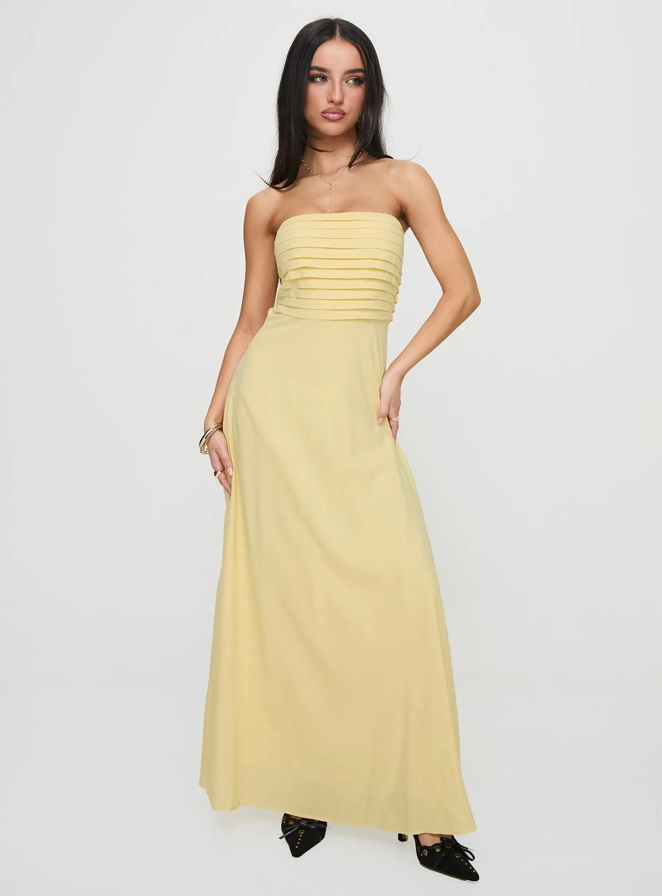 Anamaria Strapless Maxi Dress Lemon