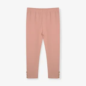 Ankle Buttons Tea Pink Summer Trouser 10331