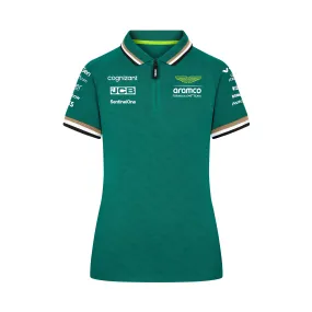 Aston Martin F1 2024 Women's Team Polo Shirt - Green