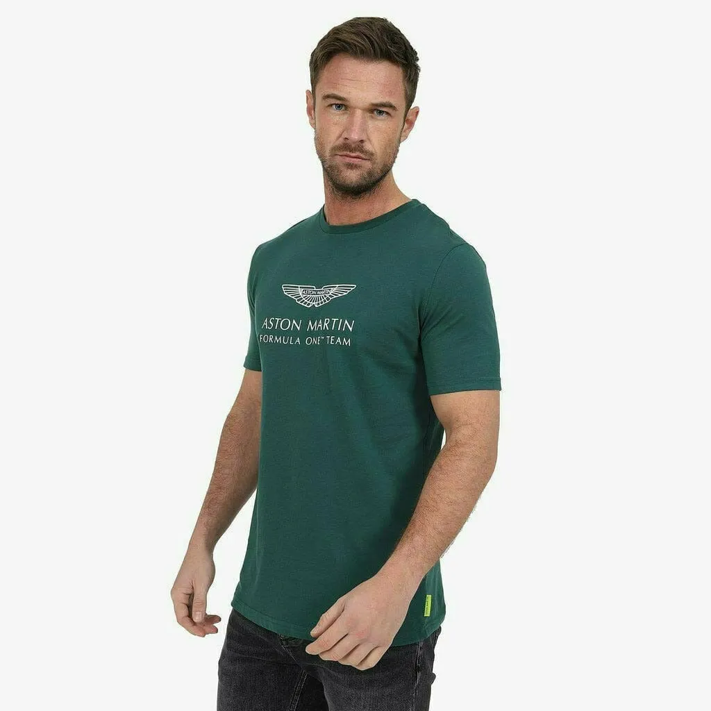 Aston Martin F1 Men's Essential Logo T-Shirt -Green/Black