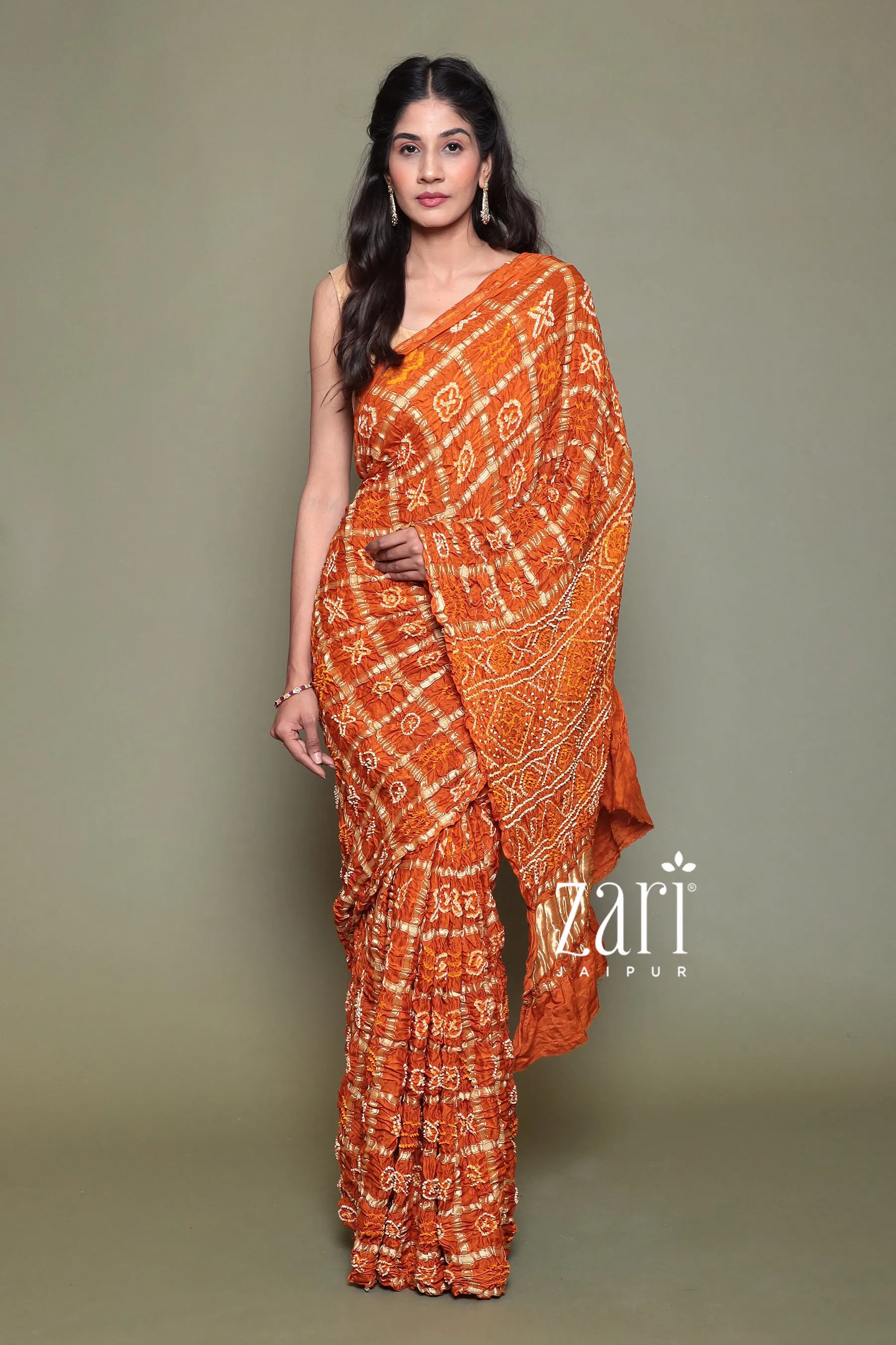 Bandhej Ghatchola Silk Saree with Zari work