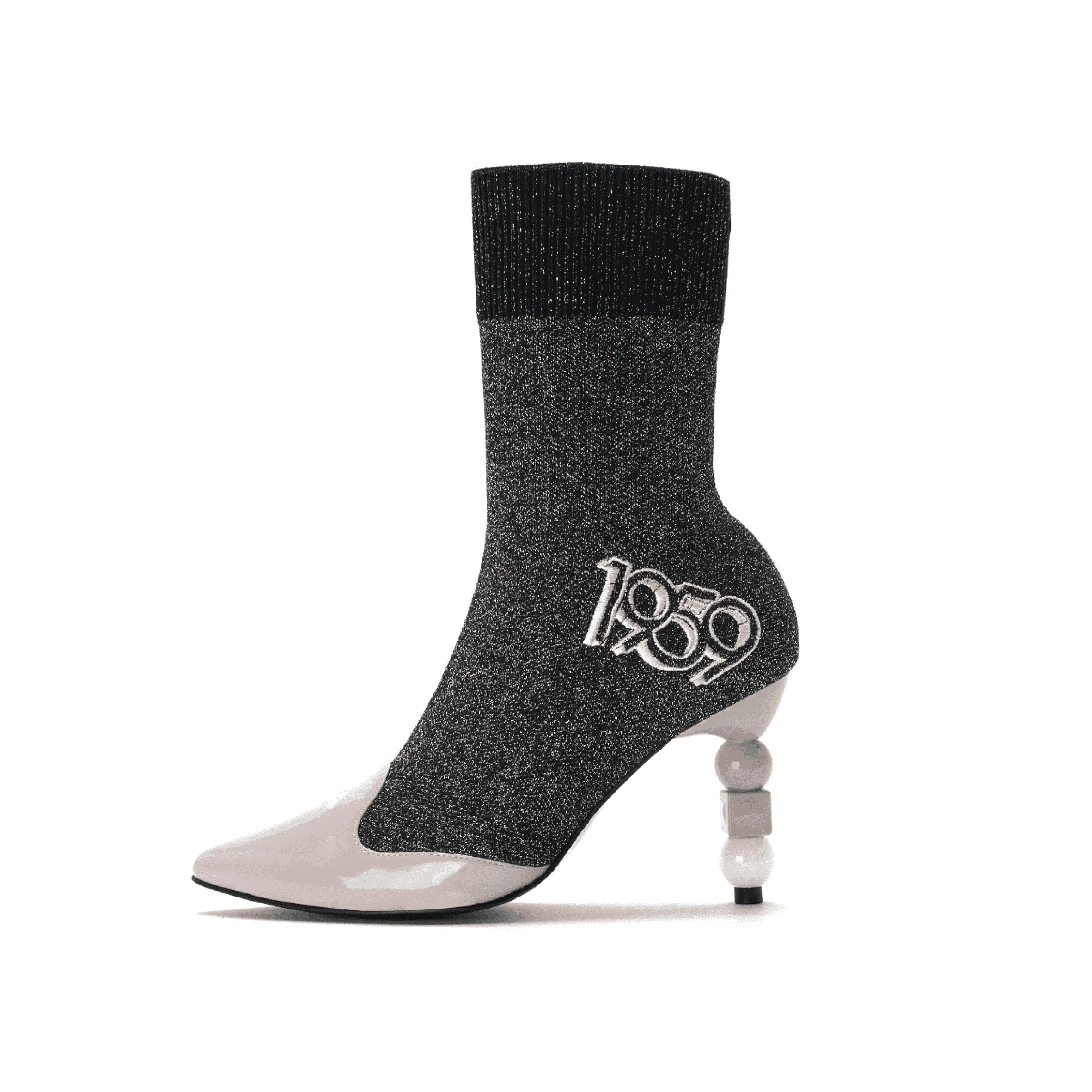 Barbie X House Of Avenues Ladies Flyknit Heel Boot 5336 Silver