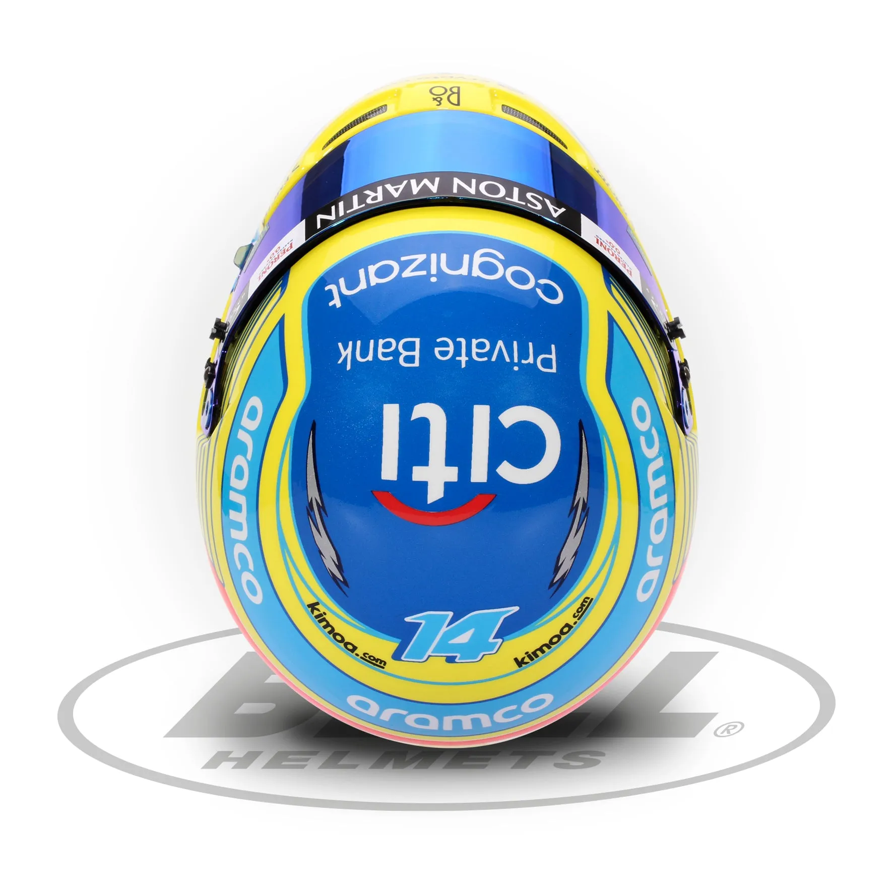 Bell 1:2 Scale Mini Helmet Fernando Alonso 2023 Aston Martin