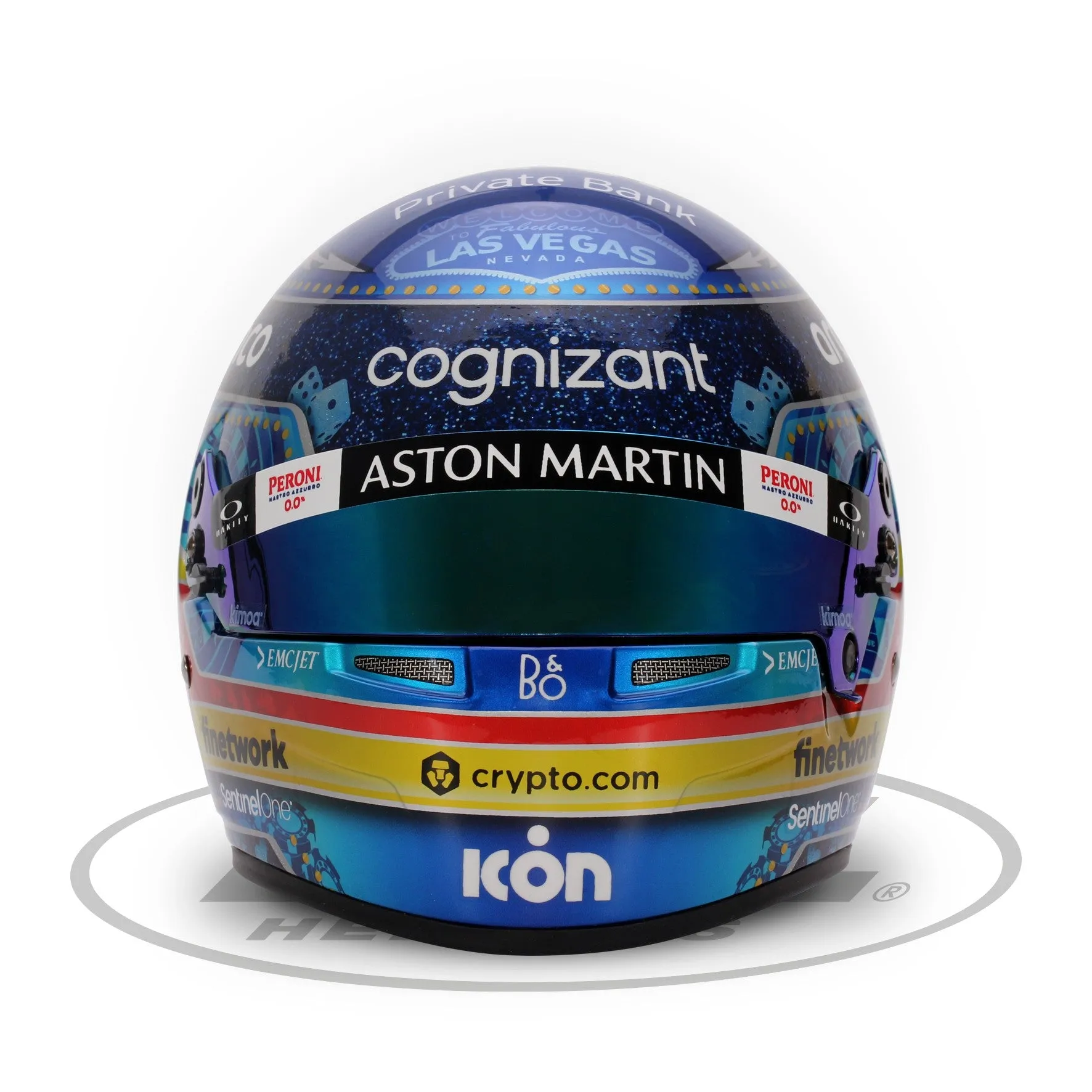 Bell Collectable 1:2 Scale Mini Helmet Fernando Alonso 2023 Aston Martin Las Vegas GP