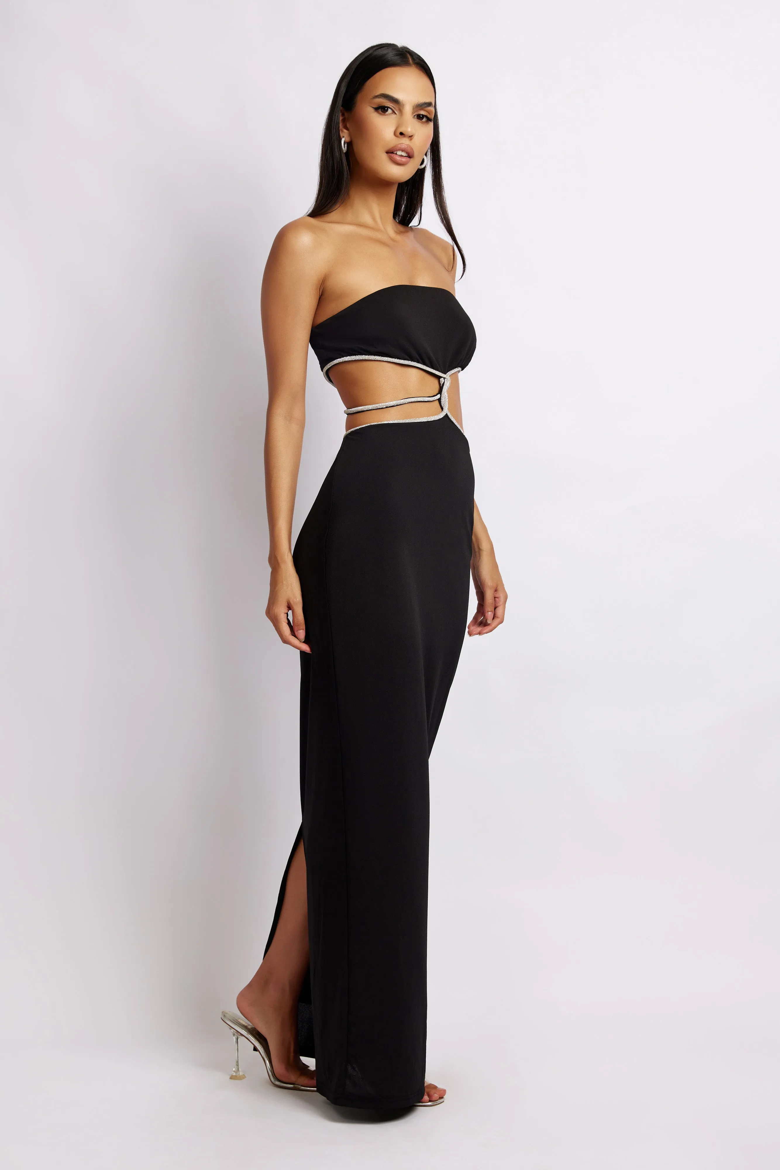 Billie Strapless Maxi Dress - Black