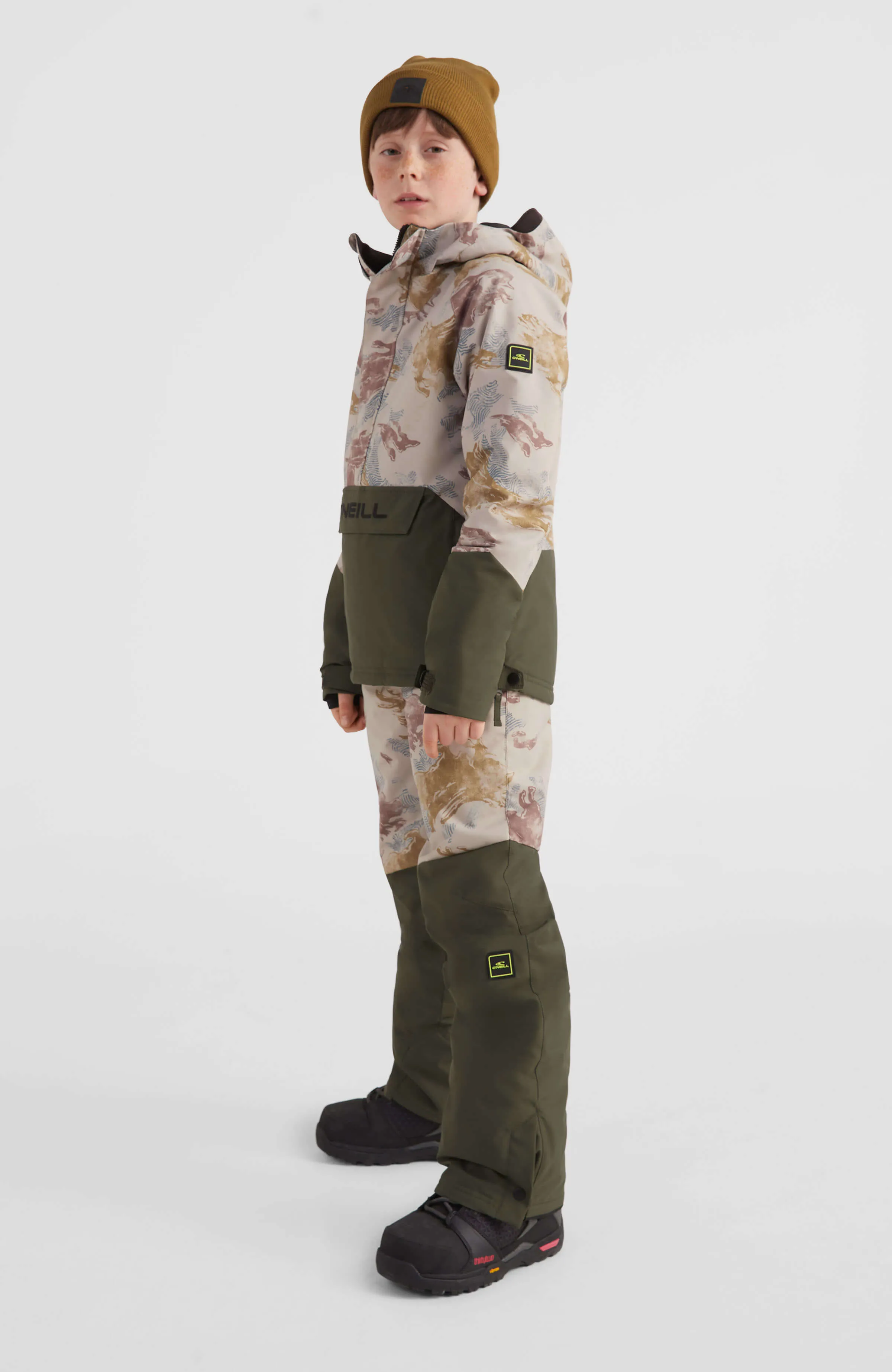 Boy's Anorak Snow Jacket - Light Camo