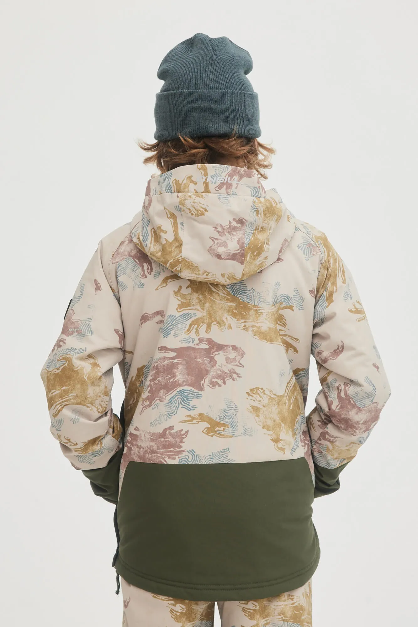 Boy's Anorak Snow Jacket - Light Camo