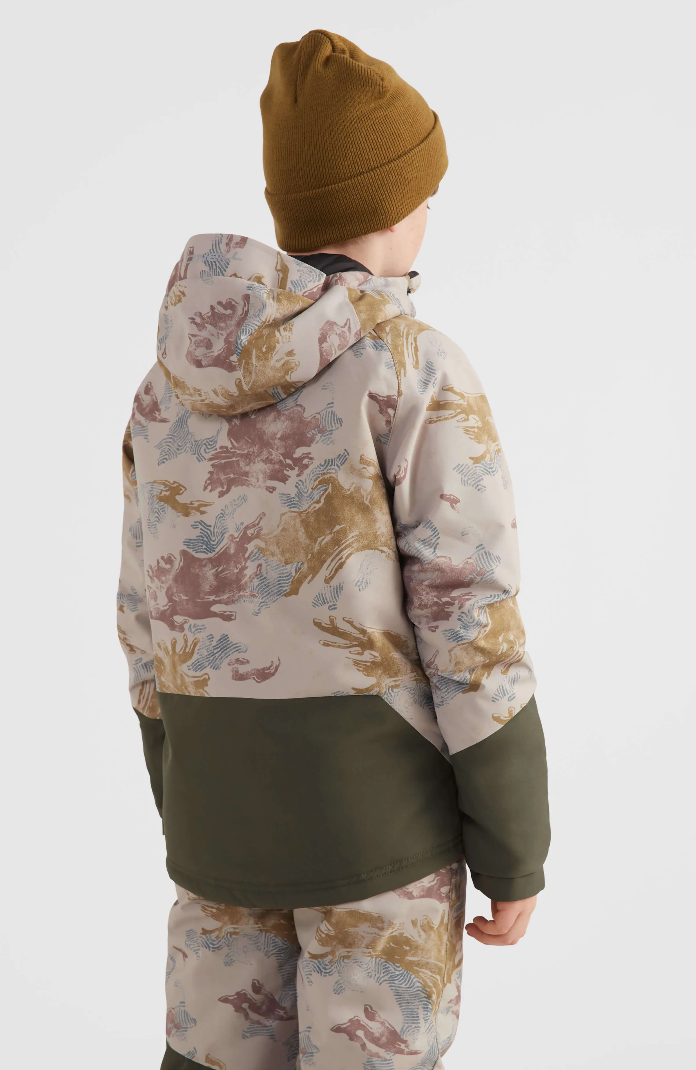 Boy's Anorak Snow Jacket - Light Camo