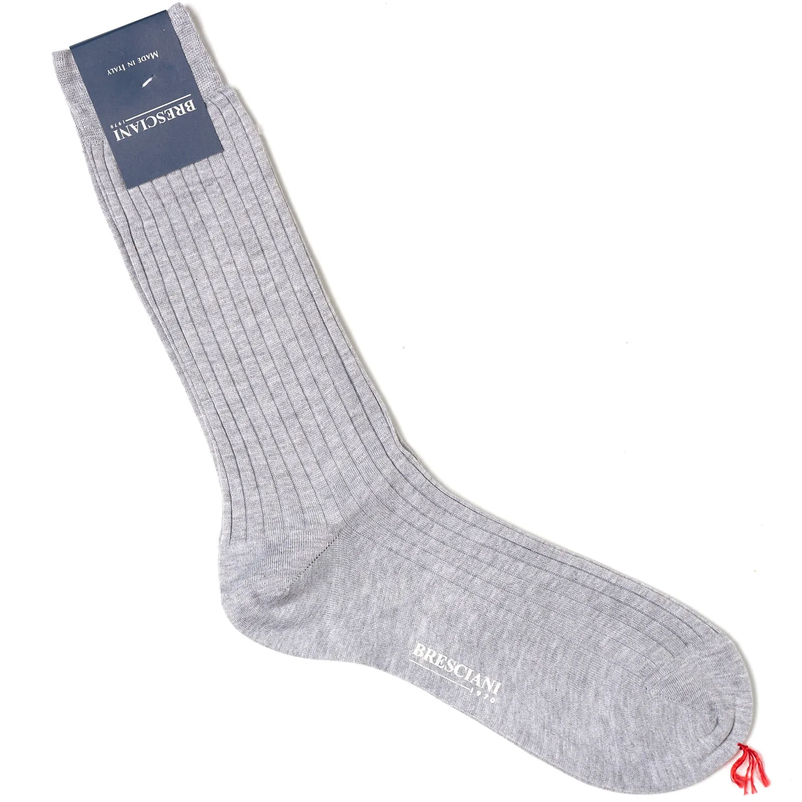 BRESCIANI "Marcello" Organic Cotton Mid Calf Socks US M-L