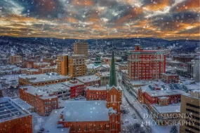 Chenango Street Snow Storm by Dan Simonds Canvas Print