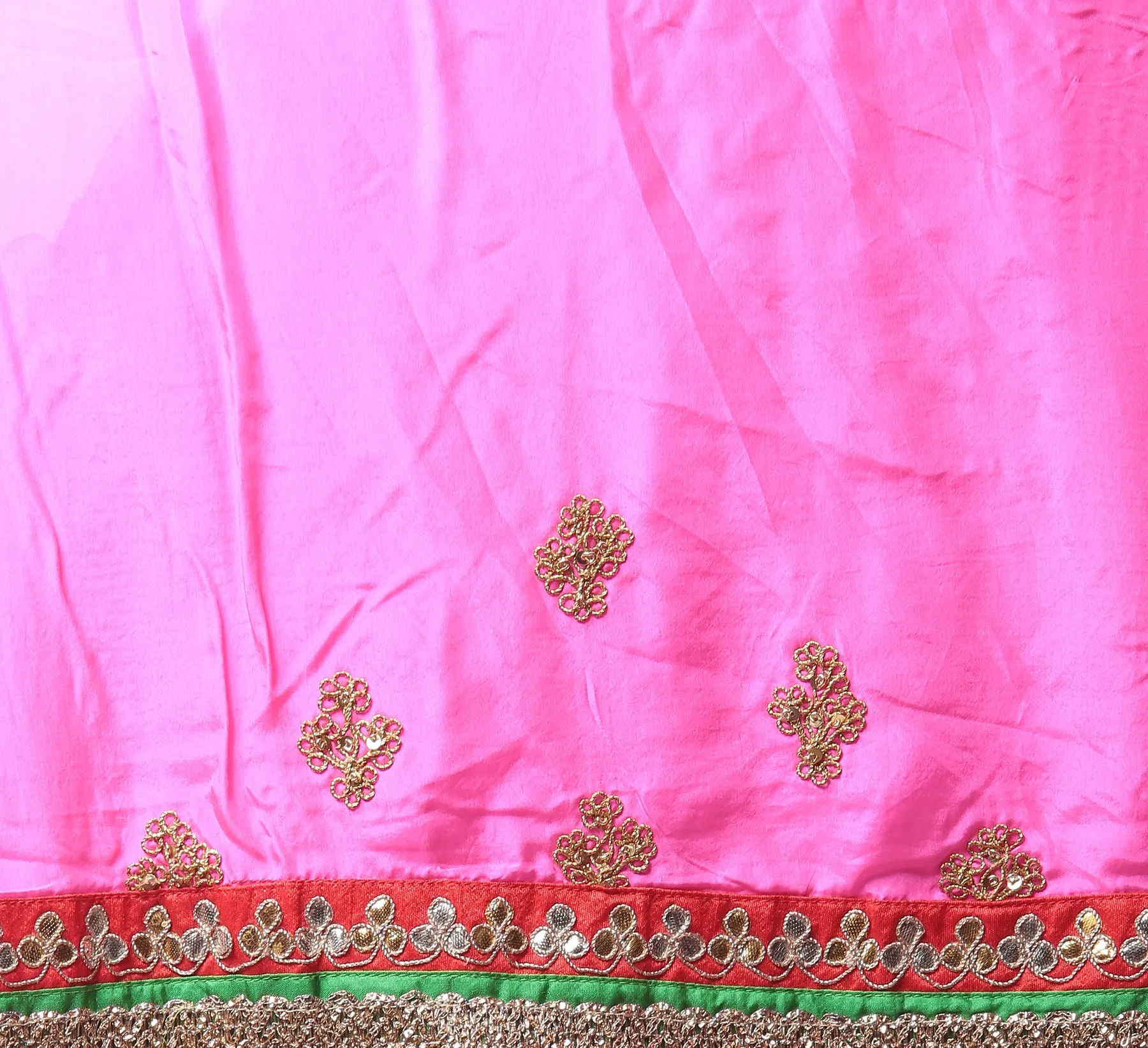 Chiffon  Saree with Aari, Gota, Sequins, Thread work.