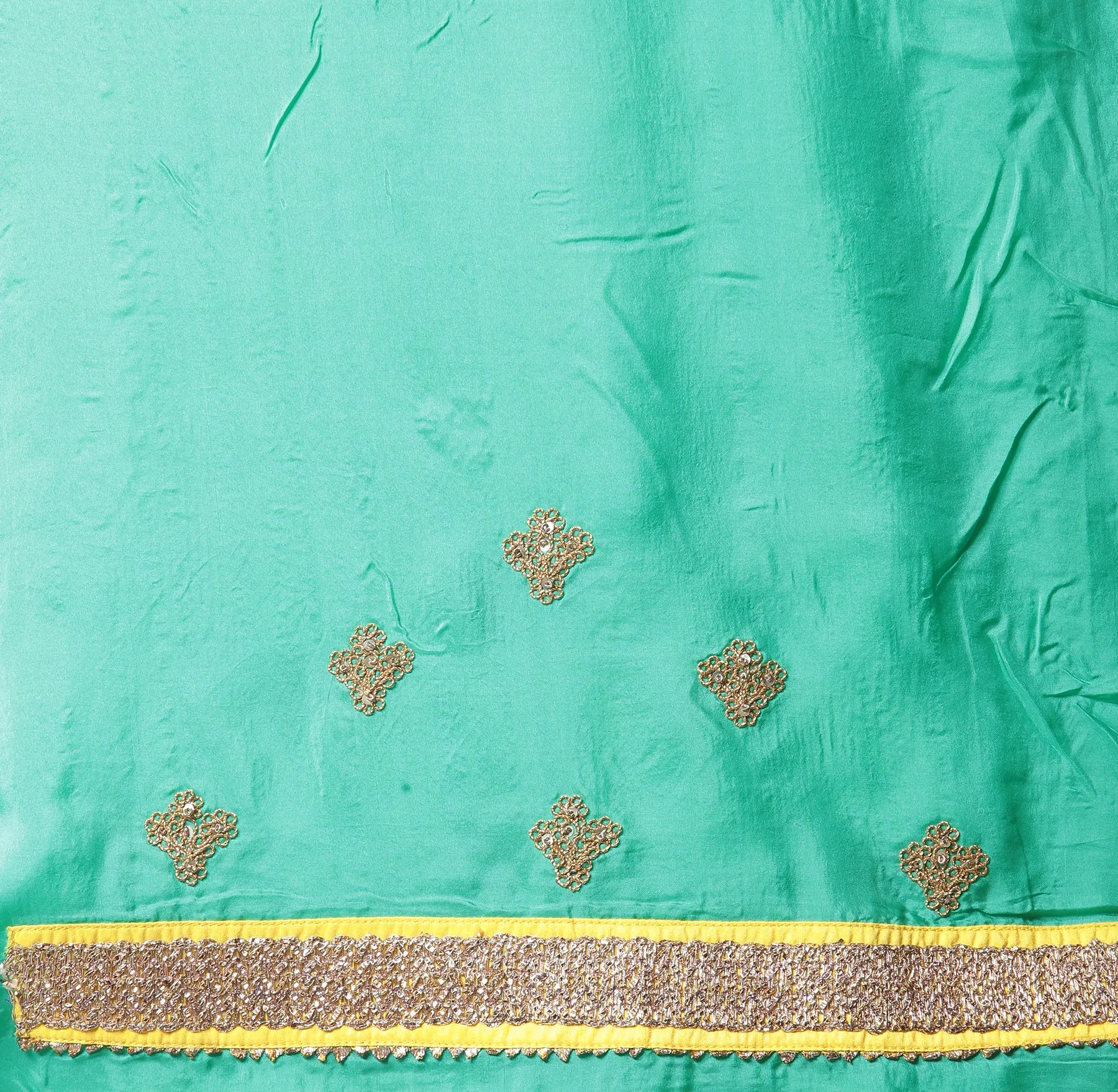 Chiffon  Saree with Aari, Gota, Sequins, Thread work.