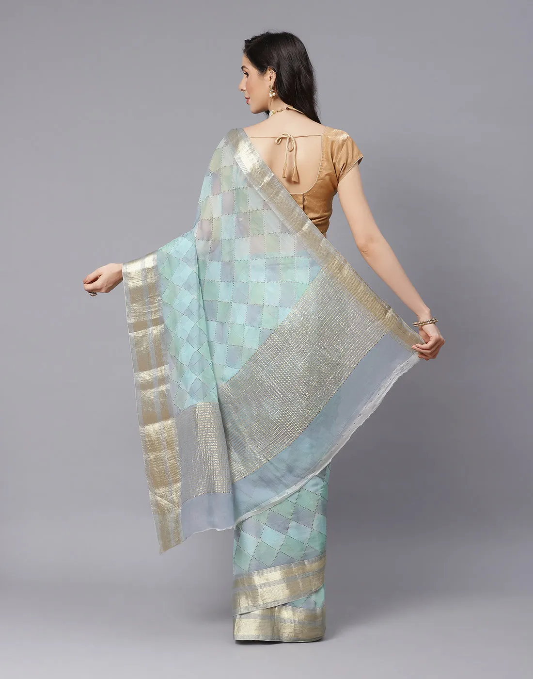 Chiffon Saree with Stone Work