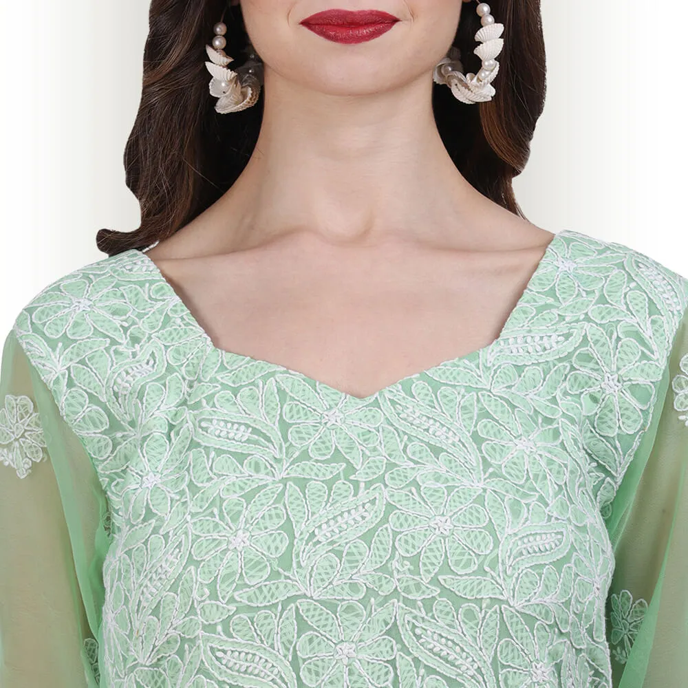 Chikankari Work Garara Dress