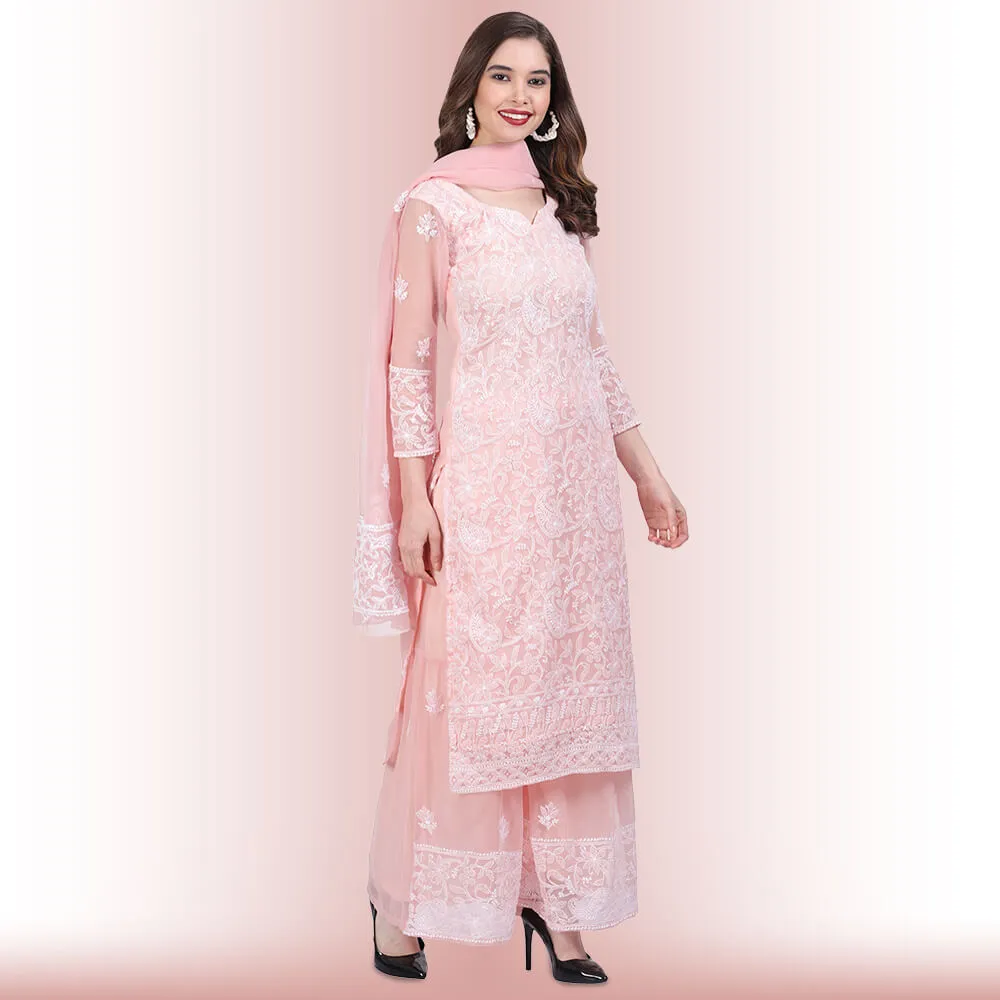 Chikankari Work Garara Dress