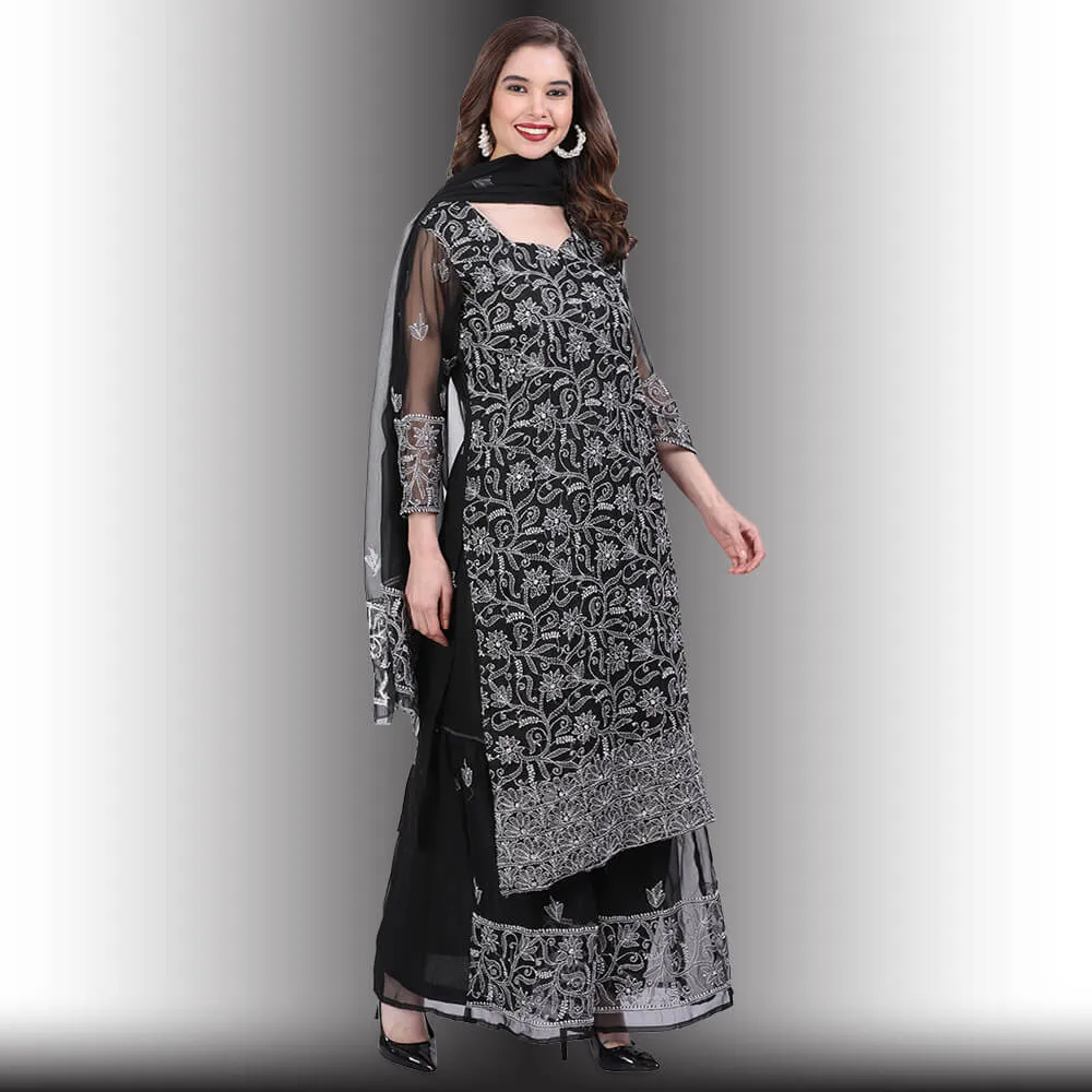 Chikankari Work Garara Dress