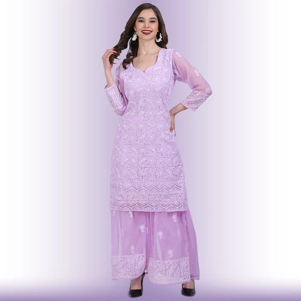 Chikankari Work Garara Dress