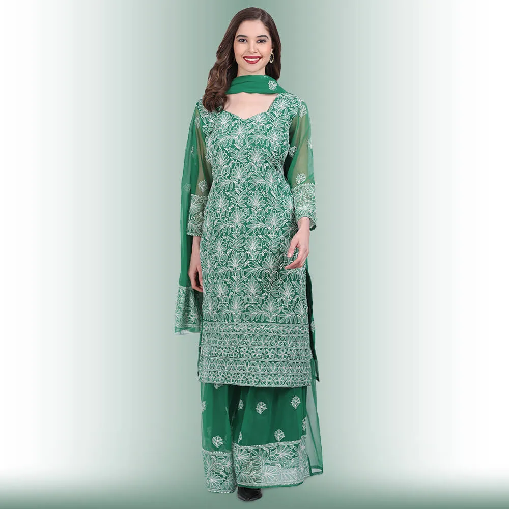 Chikankari Work Garara Dress