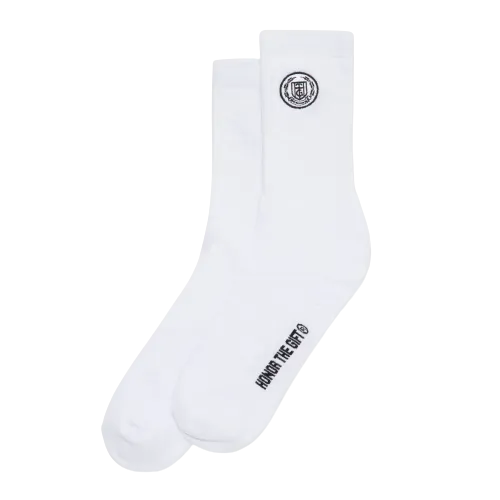 CREST RIB SOCKS HTG230182-WHITE