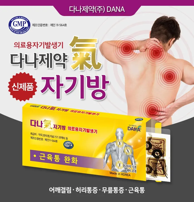 Danagi Magnetism Patches Medicated Pain Relief Korean Body Wrist Waist Ankle Knee Health Blood Circulation Acupressure