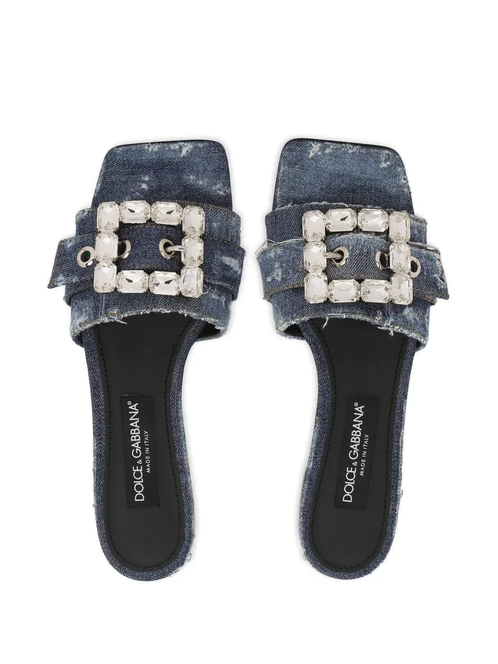 Dolce & Gabbana Embellished Denim Sandal