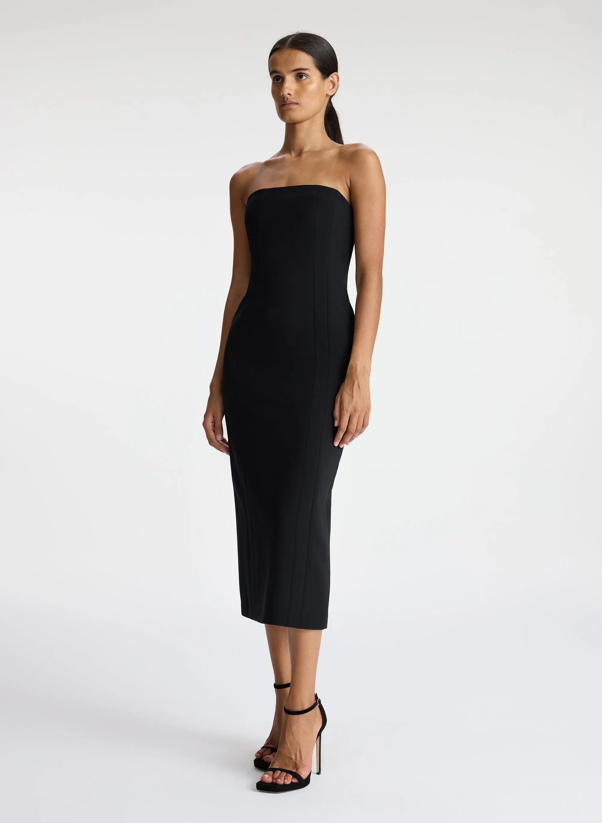 Elizabeth Strapless Midi Dress