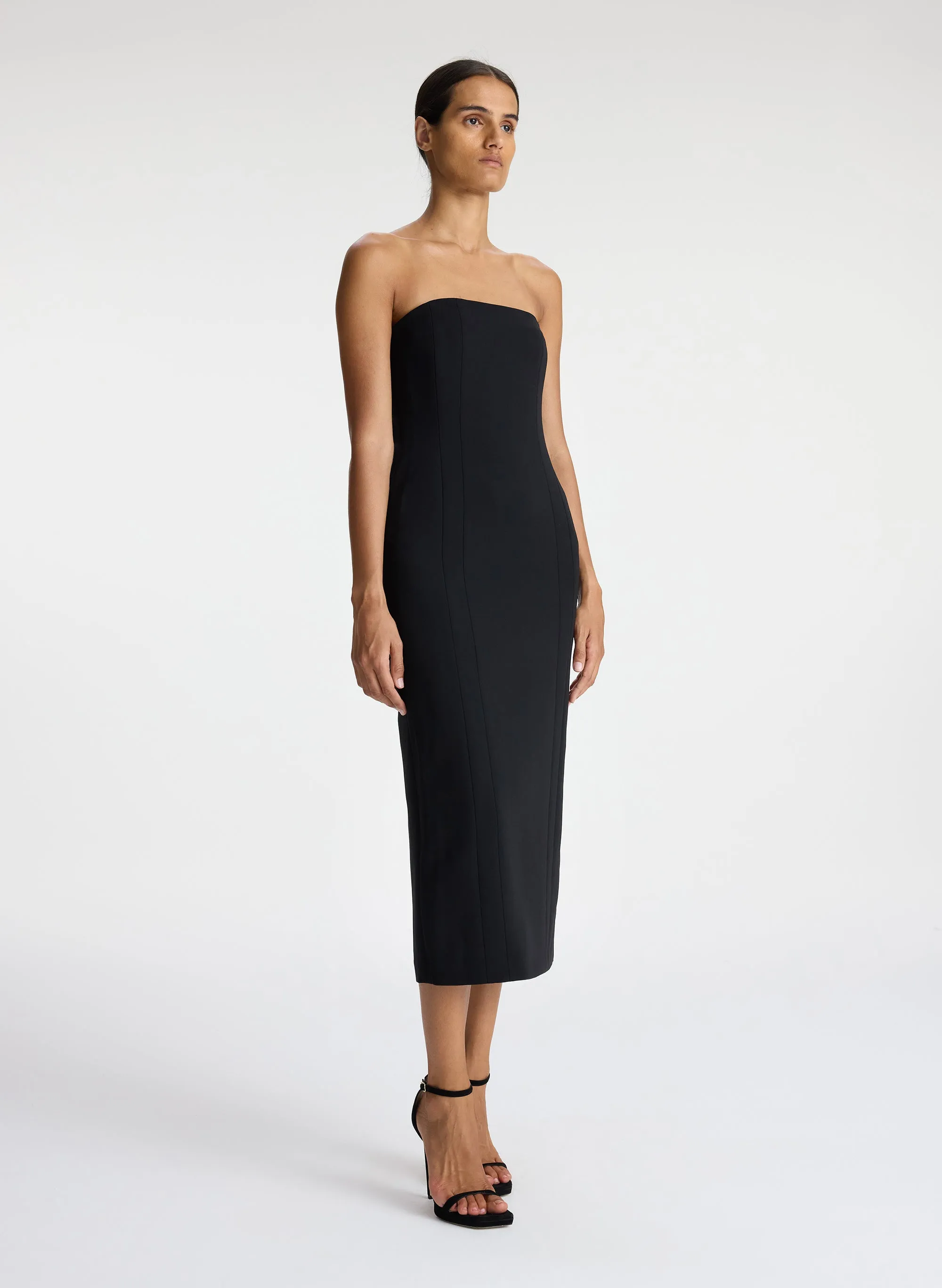 Elizabeth Strapless Midi Dress