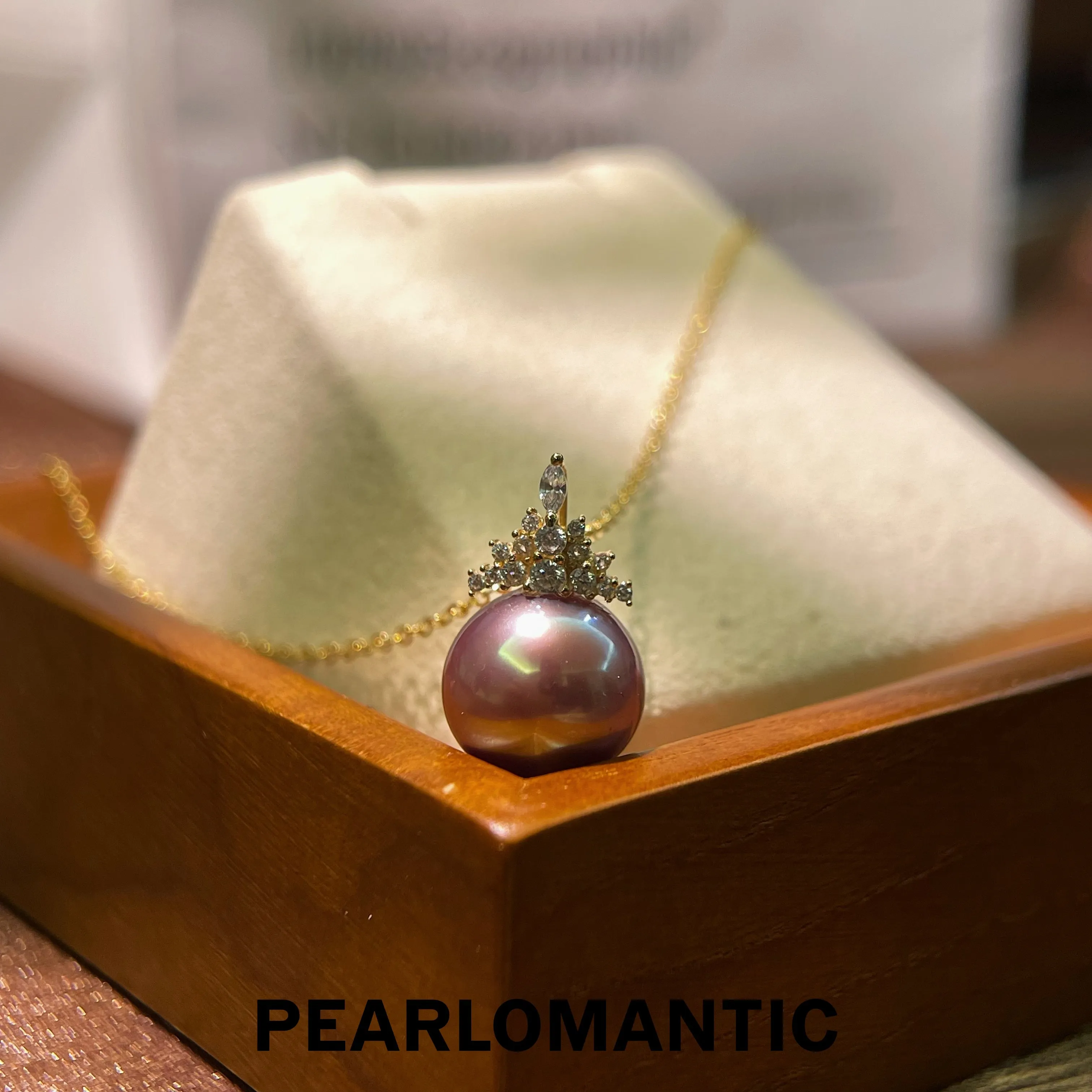 [Fine Jewelry] Freshwater Pearl 11-12mm Purple Color Snow Queen Design Pendants w/ S925 Chain