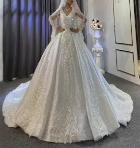 Full Lace Beading Work Bridal Dress