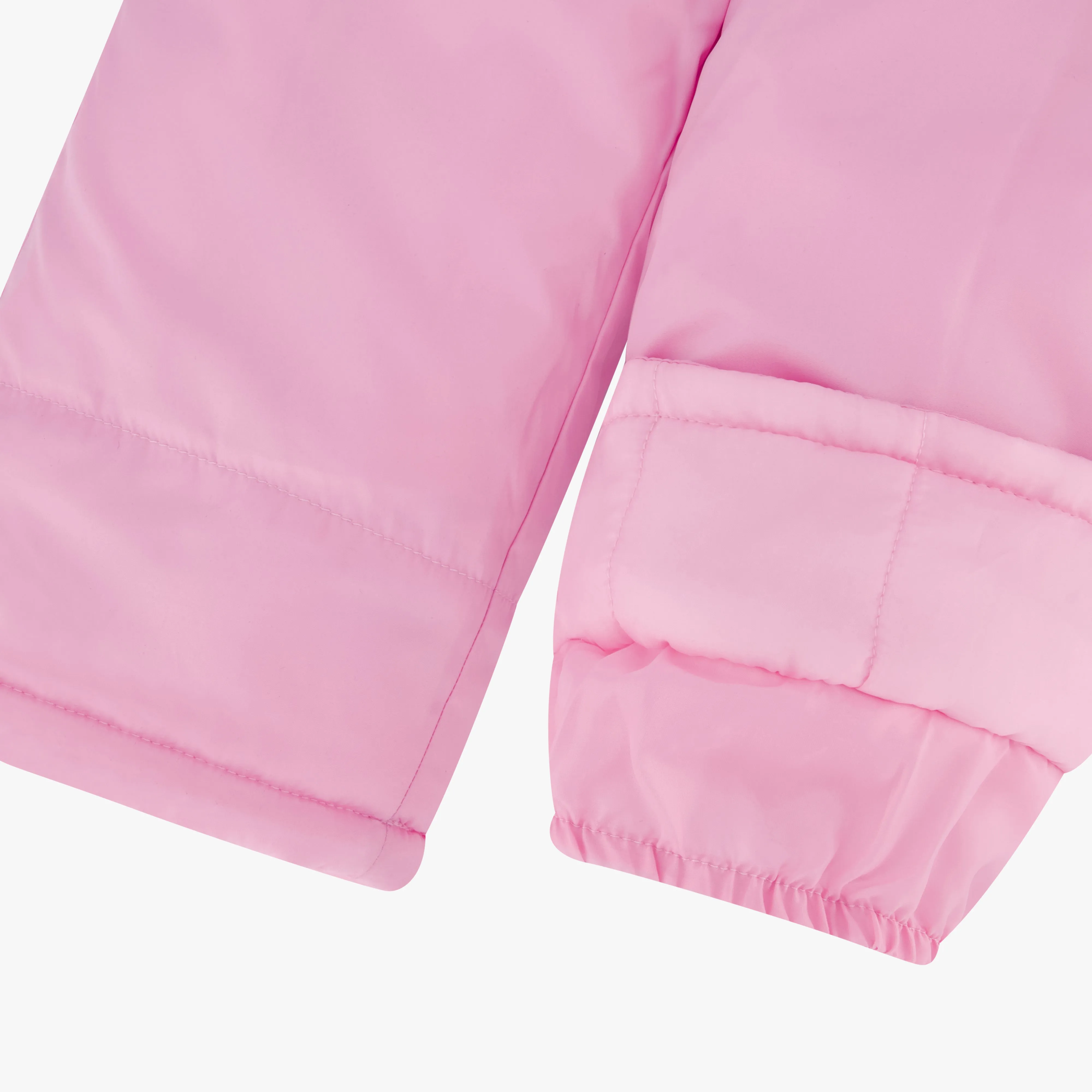 GIRLS ZIP-FRONT COLOR BLOCK JACKET AND OVERALL SNOW PANT