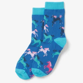 Hatley Crew Socks - Prancing Horses