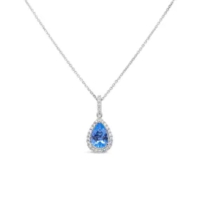 Irisa by Martin Binder Pear Aquamarine & Diamond Necklace