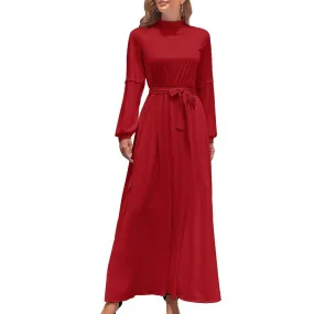 Long Sleeve High Neck Long Dress Long dress