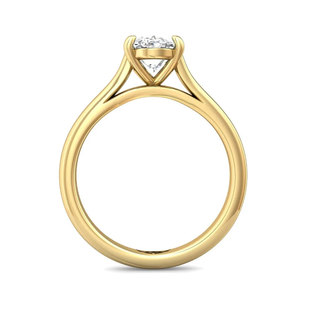 Martin Flyer 14k Oval Diamond Solitaire Engagement Ring