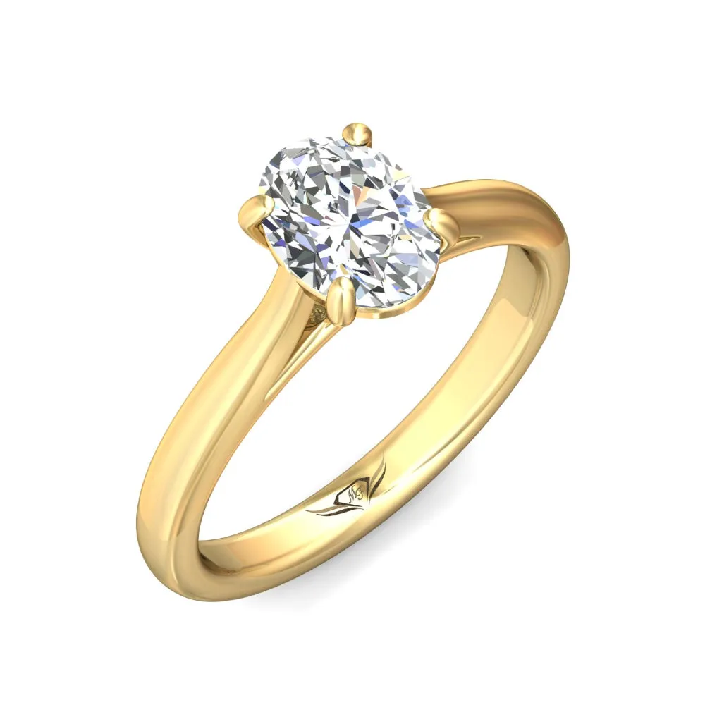 Martin Flyer 14k Oval Diamond Solitaire Engagement Ring