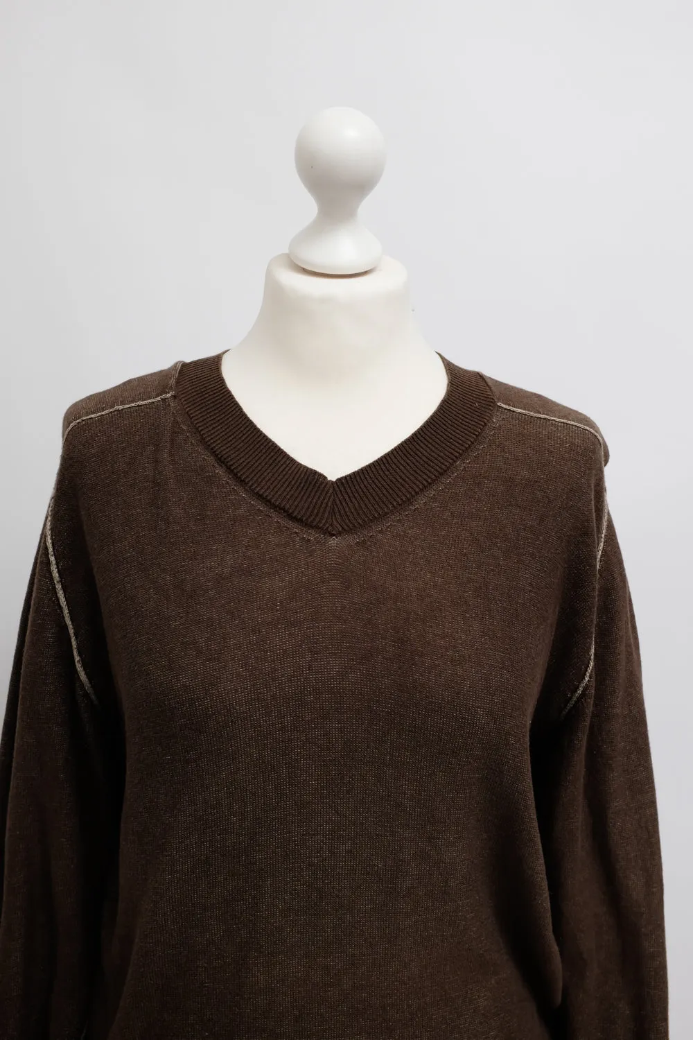 MARTIN MARGIELA BROWN COTTON SWEATER