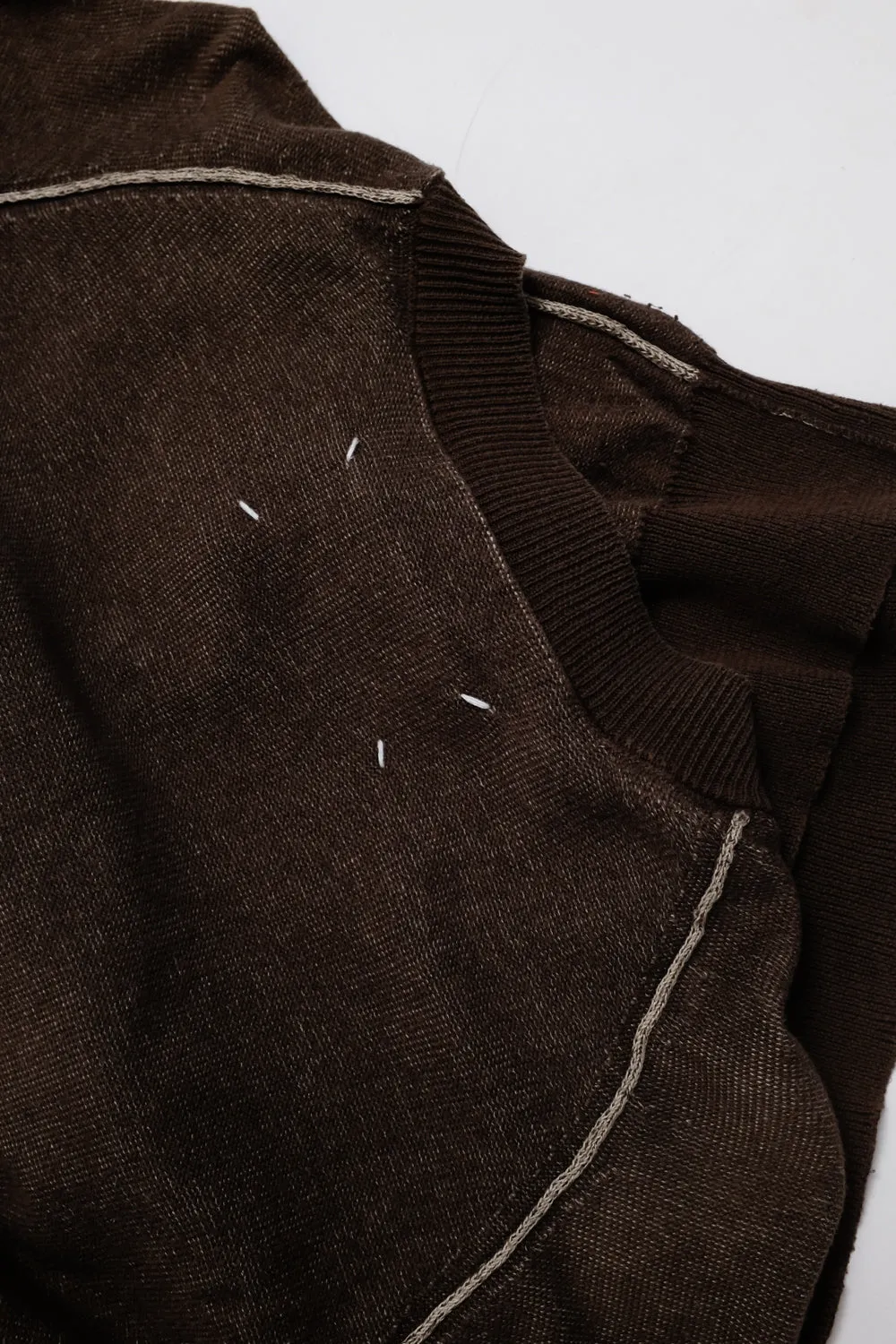 MARTIN MARGIELA BROWN COTTON SWEATER