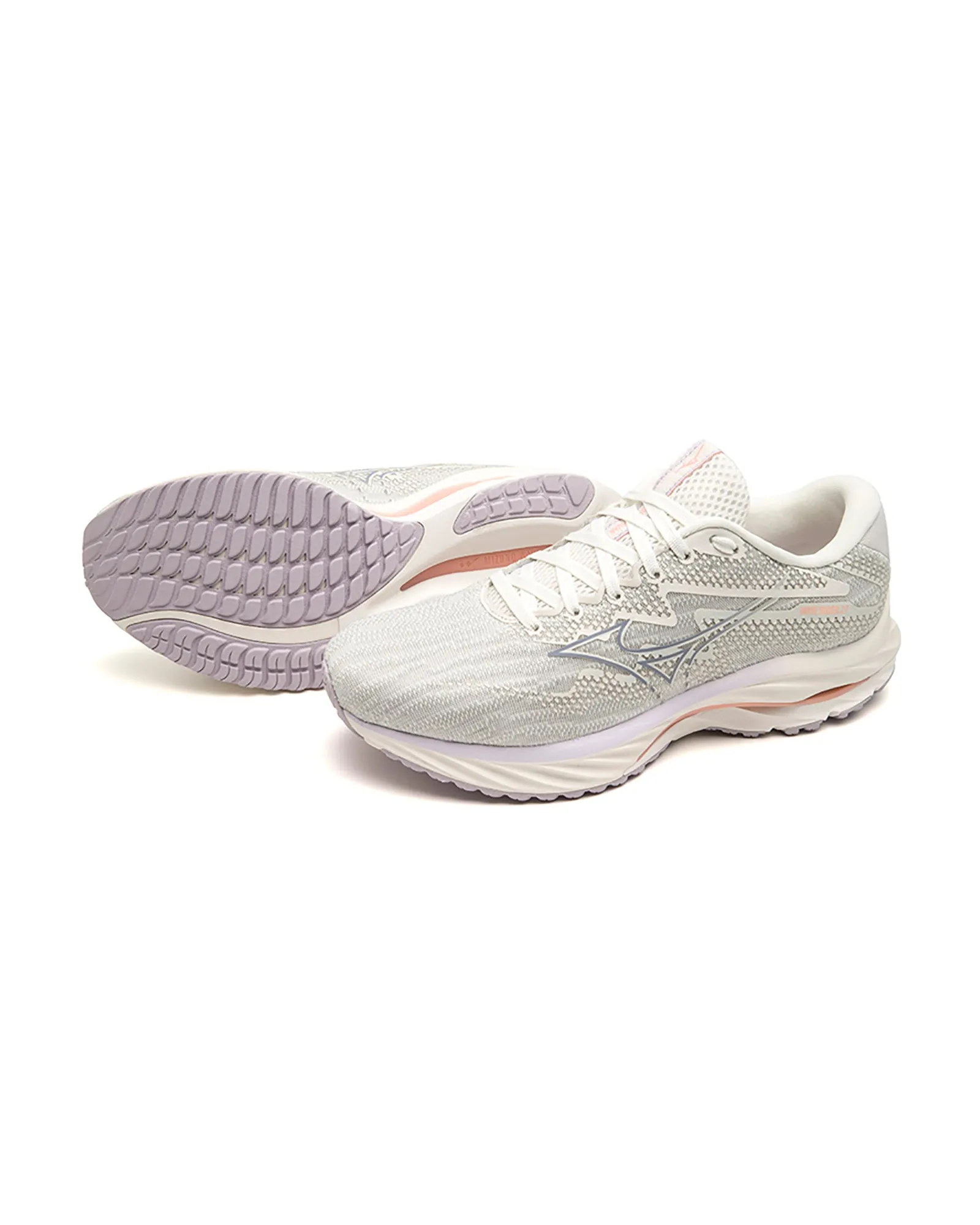 MIZUNO WAVE RIDER 27 (W) Snow White Silver Bullet Thistle