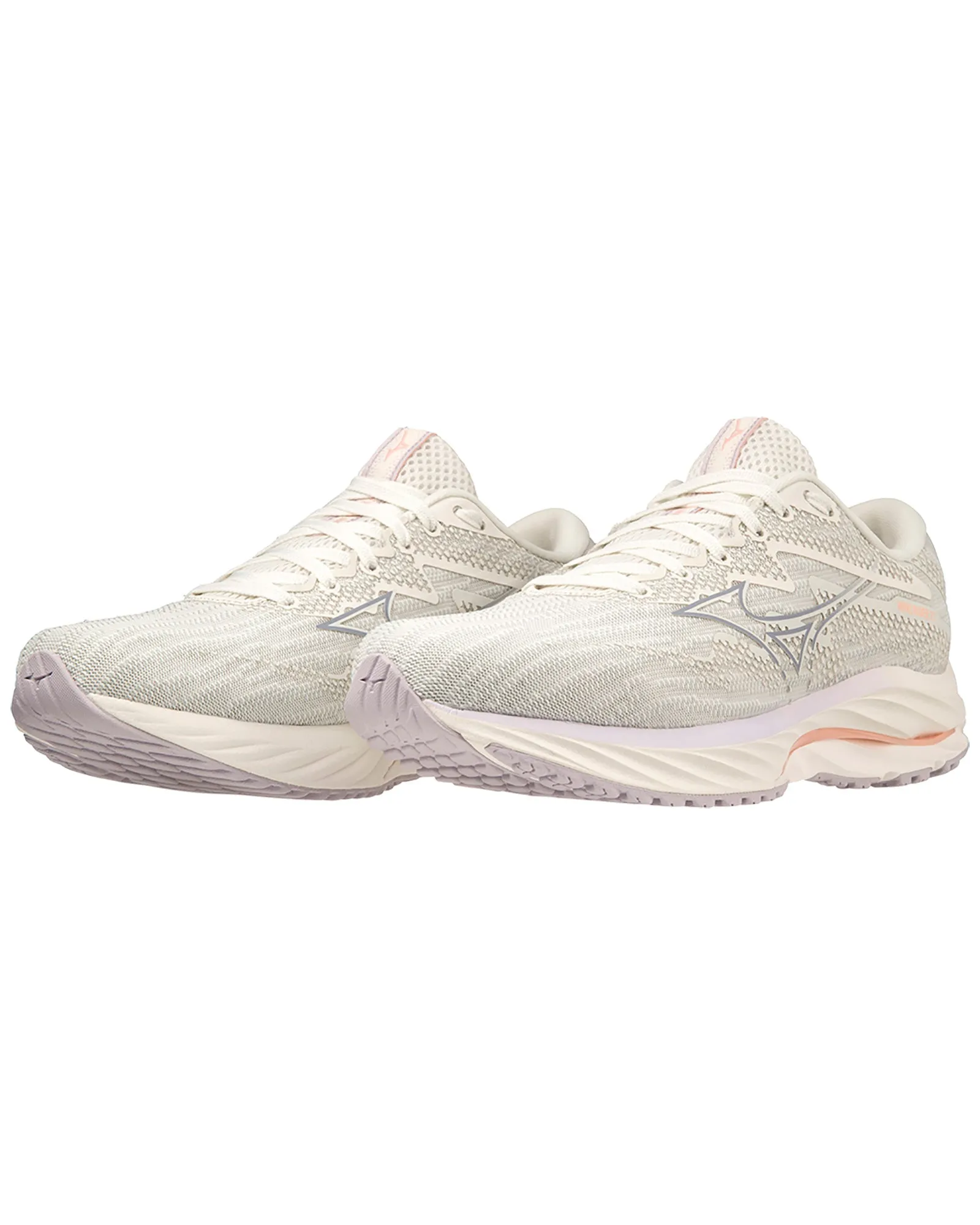 MIZUNO WAVE RIDER 27 (W) Snow White Silver Bullet Thistle