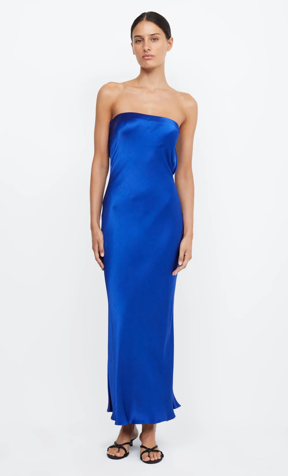 MOON DANCE STRAPLESS DRESS - MEDITERRANEAN BLUE