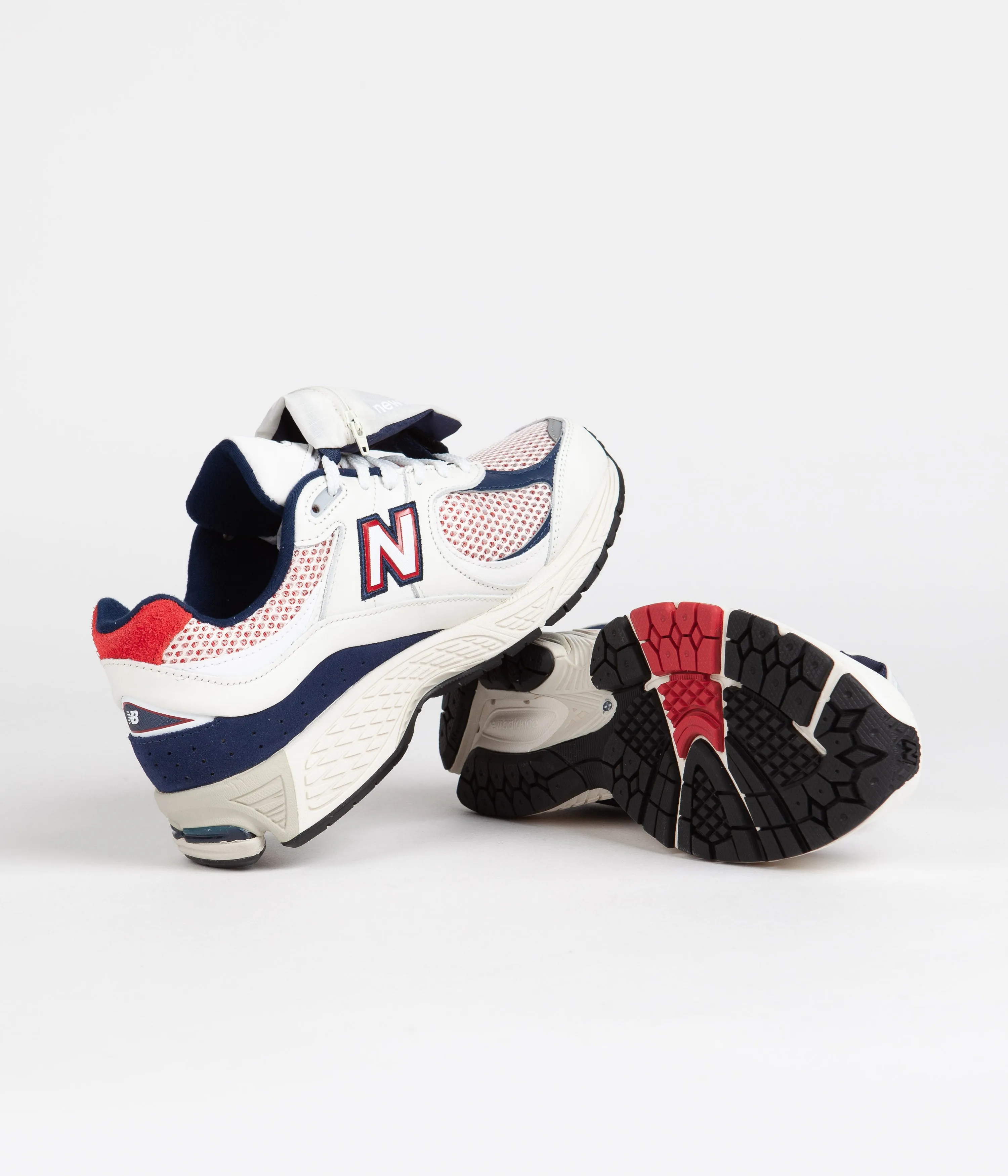 New Balance 2002R Shoes - Sea Salt / Red / Blue