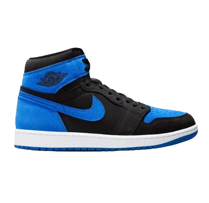 Nike Men's Air Jordan 1 High Shoes - Black / Royal Blue / White