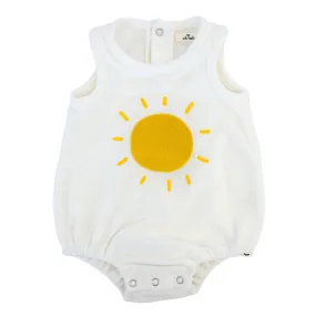 oh baby! Cotton Terry Bubble - Golden Sun Terry Applique - Snow